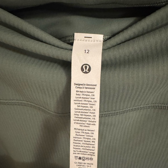*Offers accepted* Lululemon Wunder Train High-Rise Ribbed Tight 25" | Size 12 - Picture 7 of 12